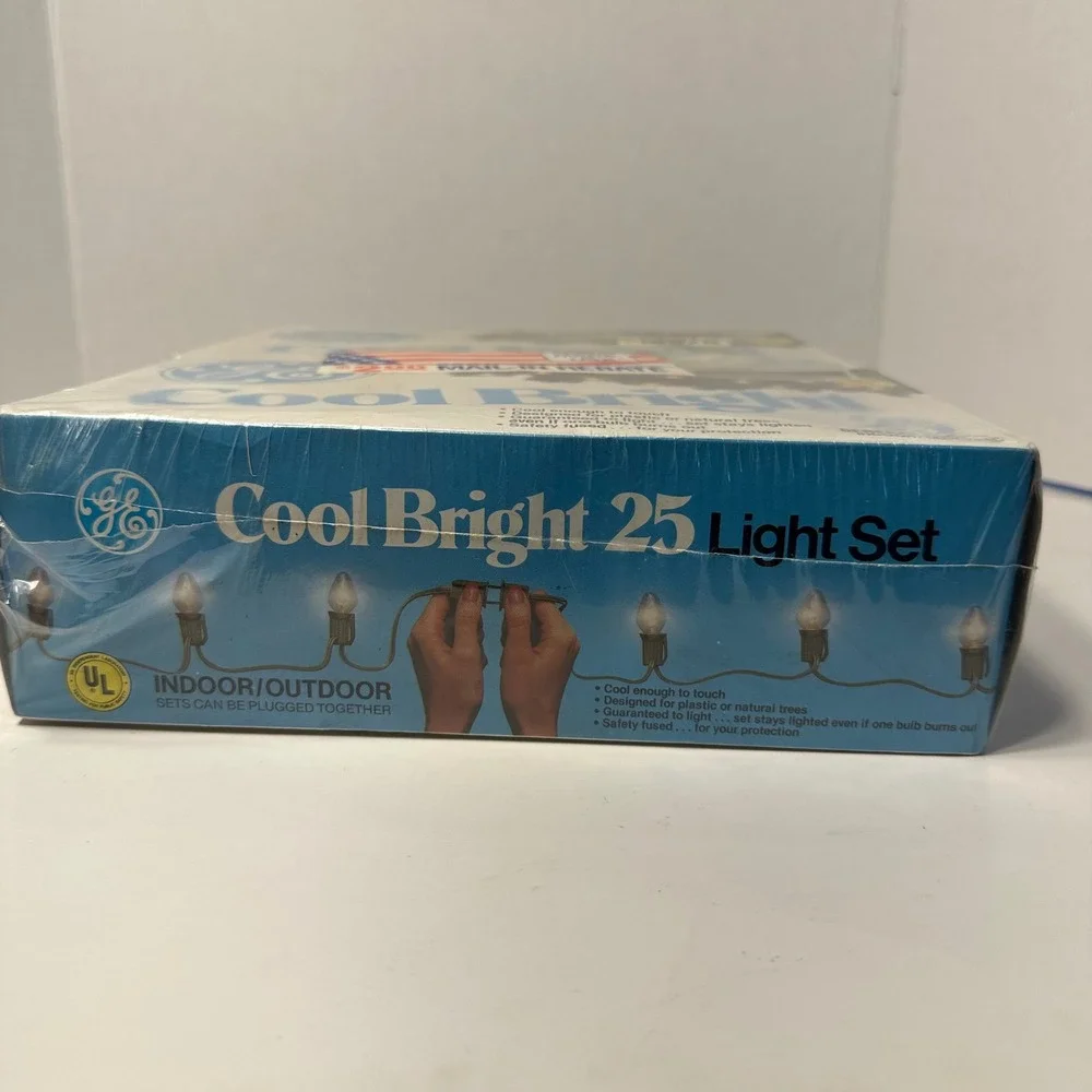 Lot of 4 Vintage GE Cool Bright 25 Indoor Outdoor Christmas Light Sets Sealed